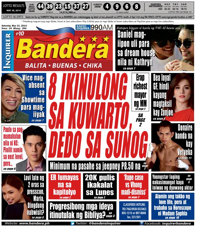 Inquirer Bandera Luzon Edition Bandera | Bandera