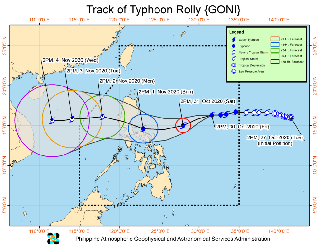 Typhoon Rolly lumakas pa; Signal Number 1 itinaas sa Catanduanes