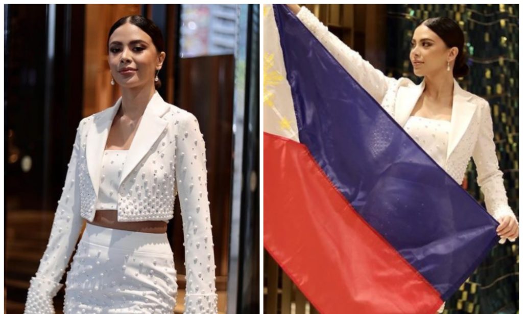 Tracy Perez ibinandera ang Philippine Flag para sa pagrampa sa 70th Miss World 