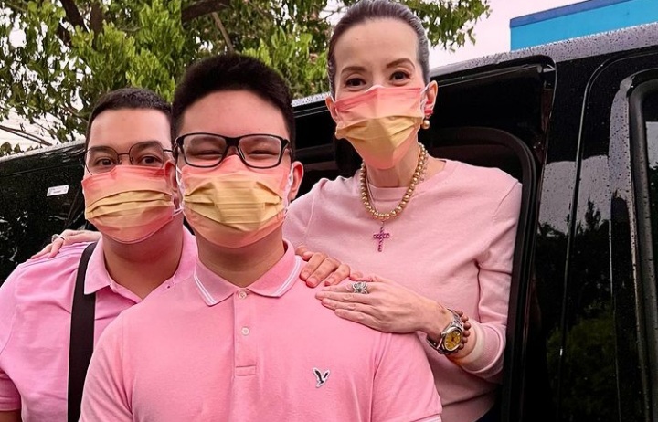 Kris Aquino, Joshua at Bimby bumisita sa Tarlac