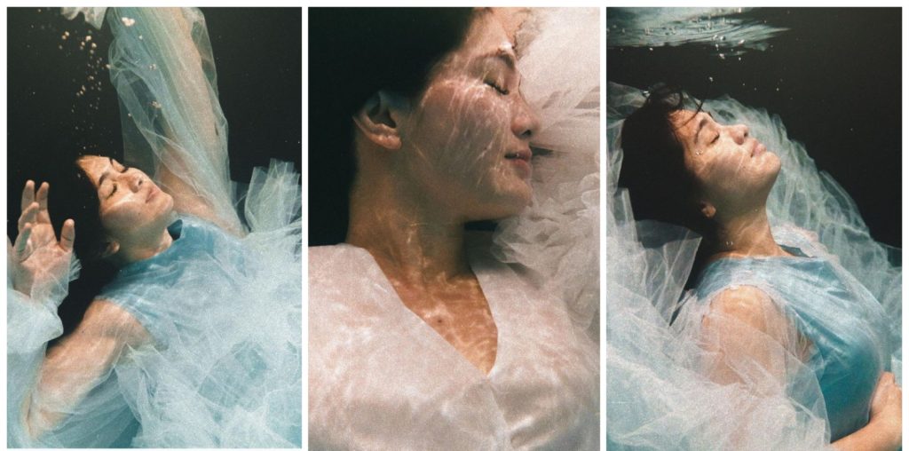 Dimples Romana sumabak sa underwater maternity shoot
