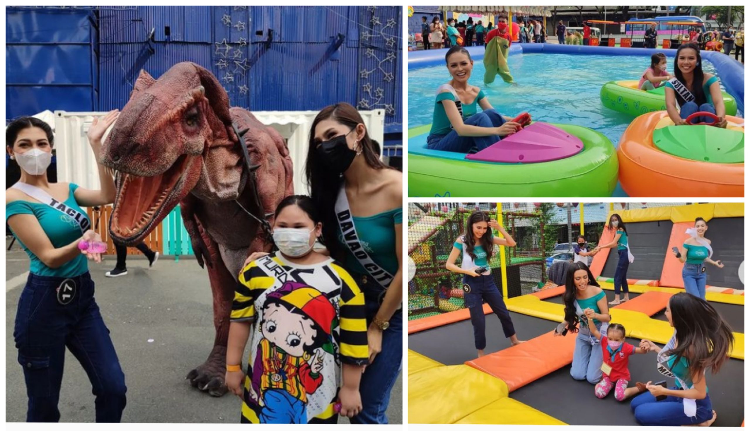 Bb. Pilipinas candidates nakisaya sa mga bata sa amusement park