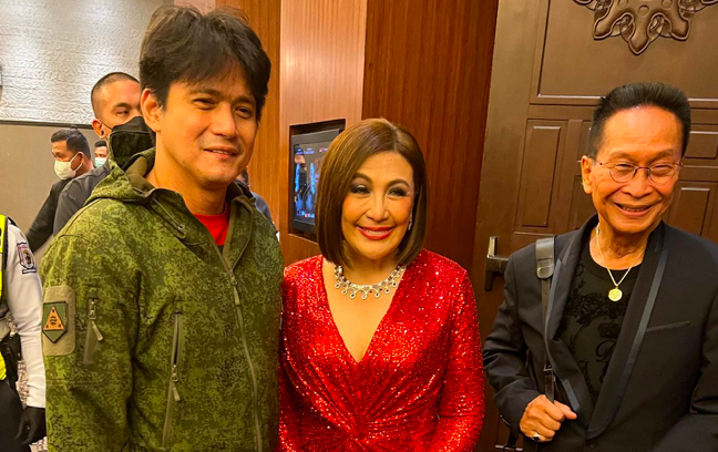 Robin Padilla, Salvador Panelo spotted sa 'Iconic' concert nina Sharon at Regine