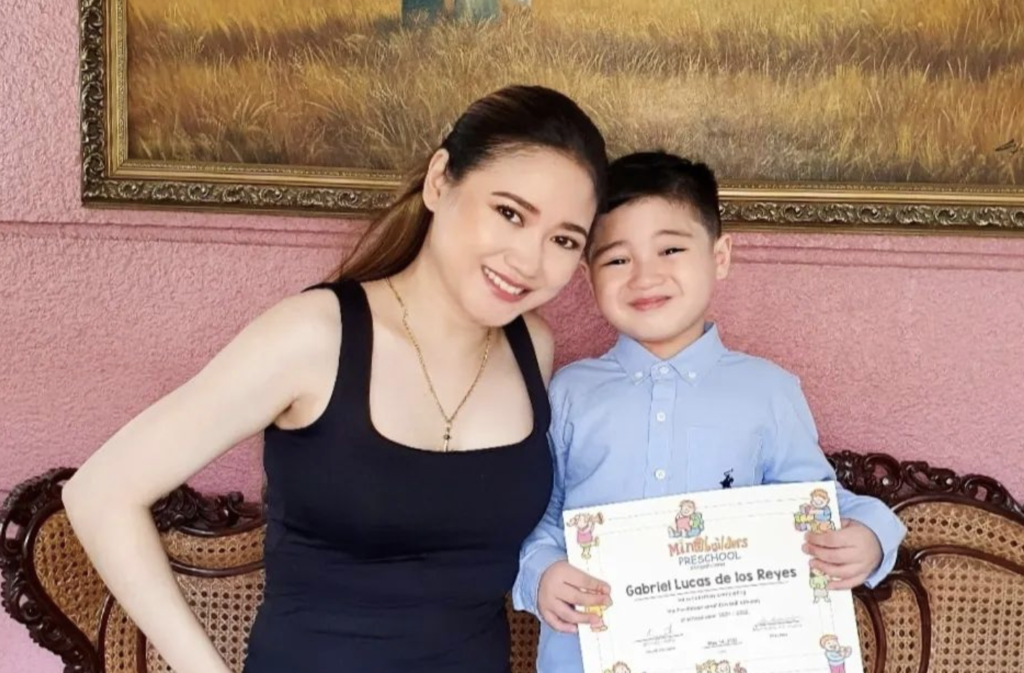 Karen delos Reyes with 5-year-old son Gabriel