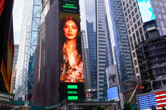 Sarah Geronimo 'honored' sa pagkakaroon ng billboard sa Times Square, New York