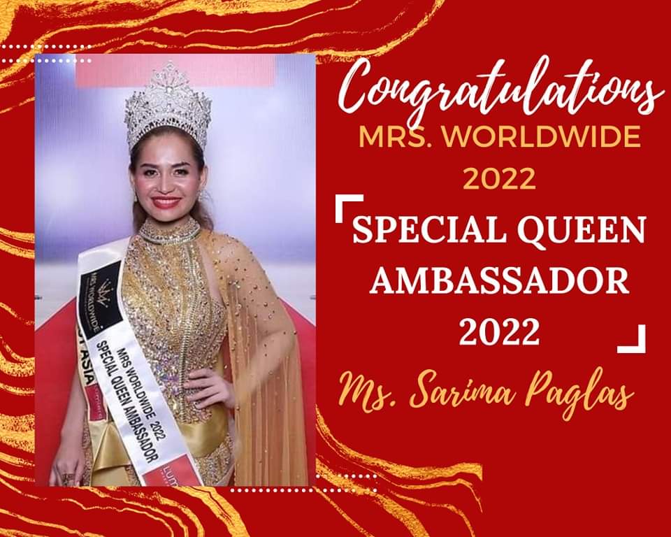 Mrs. Worldwide Special Queen Ambassador Sarima Paglas