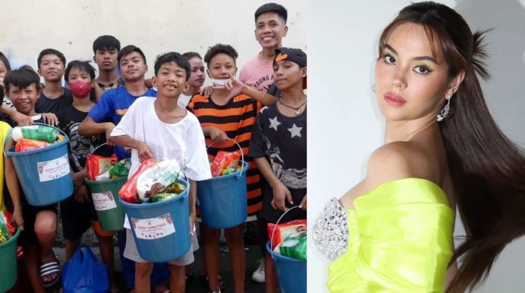 Catriona Gray ‘confidently beautiful with a heart’ pa rin, namigay ng Christmas food package sa 1K pamilya