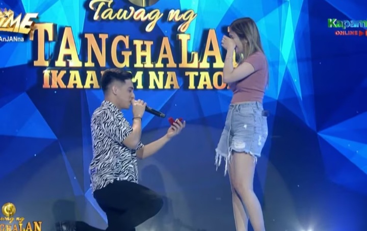 Tawag ng Tanghalan contestant nag-propose sa GF sa live episode ng 'Showtime': Ikaw at ikaw pa rin ang pipiliin ko araw-araw
