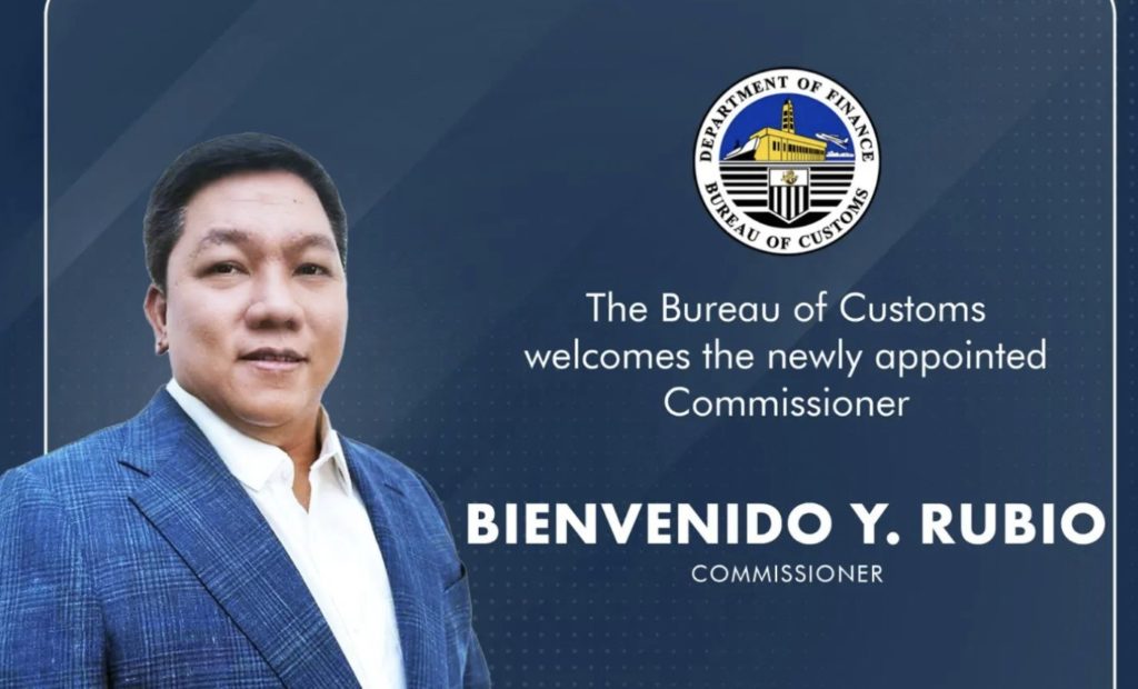 Bienvenido Rubio bagong commissioner ng Bureau of Custom