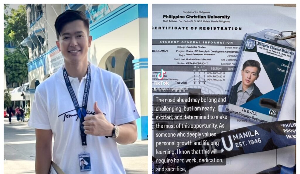 Ronnie Liang kakaririn ang PhD sa Development Administration: 'Investment ito, because I know I will not be a singer and actor forever'