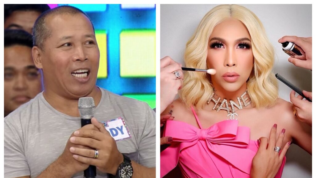 Photo of Vice Ganda and college classmate, Teddy Amor, who admitted that he used to bully the TV host.