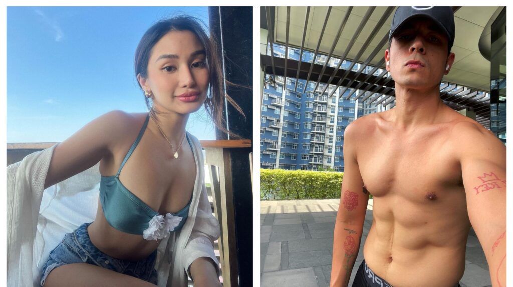 Separate photos showing Chie Filomeno and Jake Cuenca.
