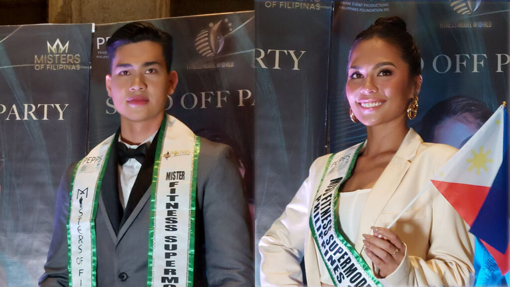 Mister Fitness Supermodel World third runner-up Michael Angelo Toledo and Miiss Fitness Supermodel World second runner-up Kristel Galang/ARMIN P. ADINA 