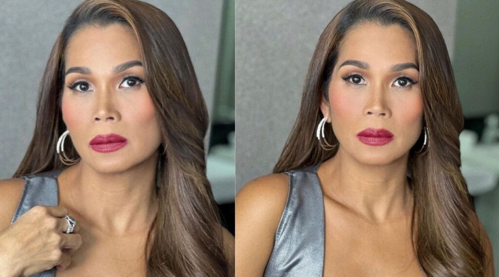 Two separate photo of Pokwang.