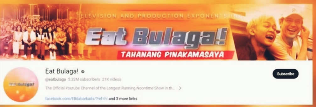 Logo ng official YouTube account ng 'Eat Bulaga' binago na; mukha nina Paolo, Isko at Buboy bumandera