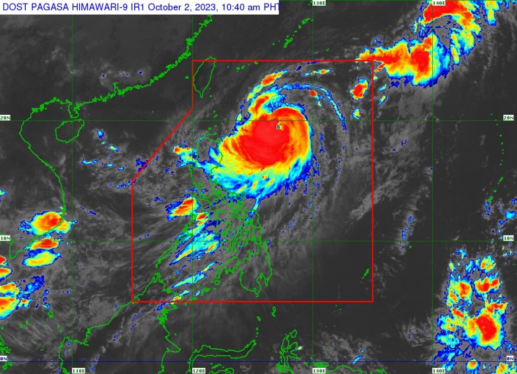 Jenny naging ‘typhoon’ na, Signal #1 itinaas sa bahagi ng Luzon –PAGASA