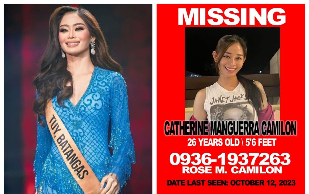 Miss Grand PH 2023 candidate Catherine Camilon nawawala, pamilya nanawagan sa publiko: 'Nasaan ka na? Umuwi ka na...'