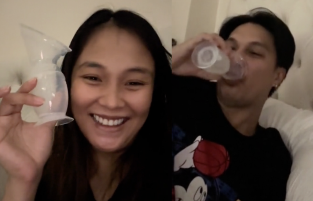 Lovely Abella nanghinayang sa natirang pumped breast milk, ipinainom sa asawa