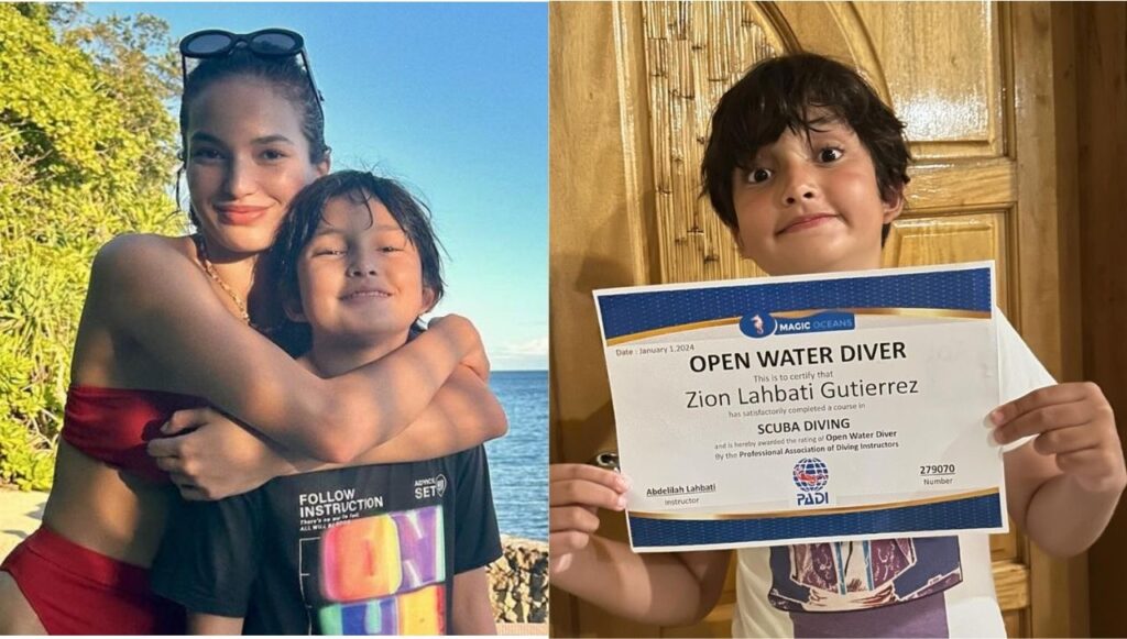 Sarah Lahbati proud na proud sa anak na si Zion, isa nang 'certified diver'