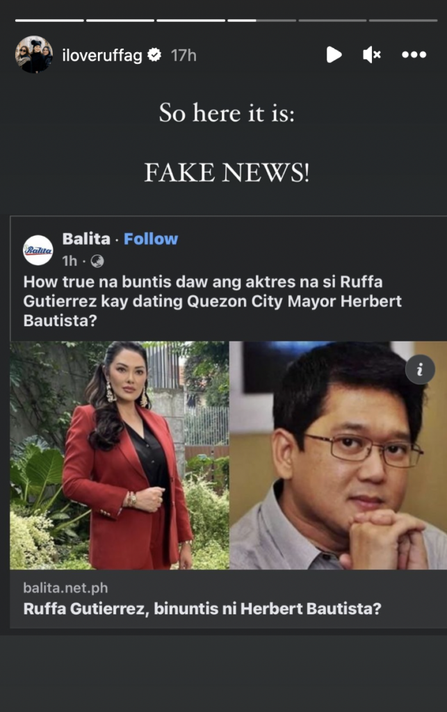 Ruffa Gutierrez pinalagan ang chikang 'buntis' siya: 'FAKE NEWS!'