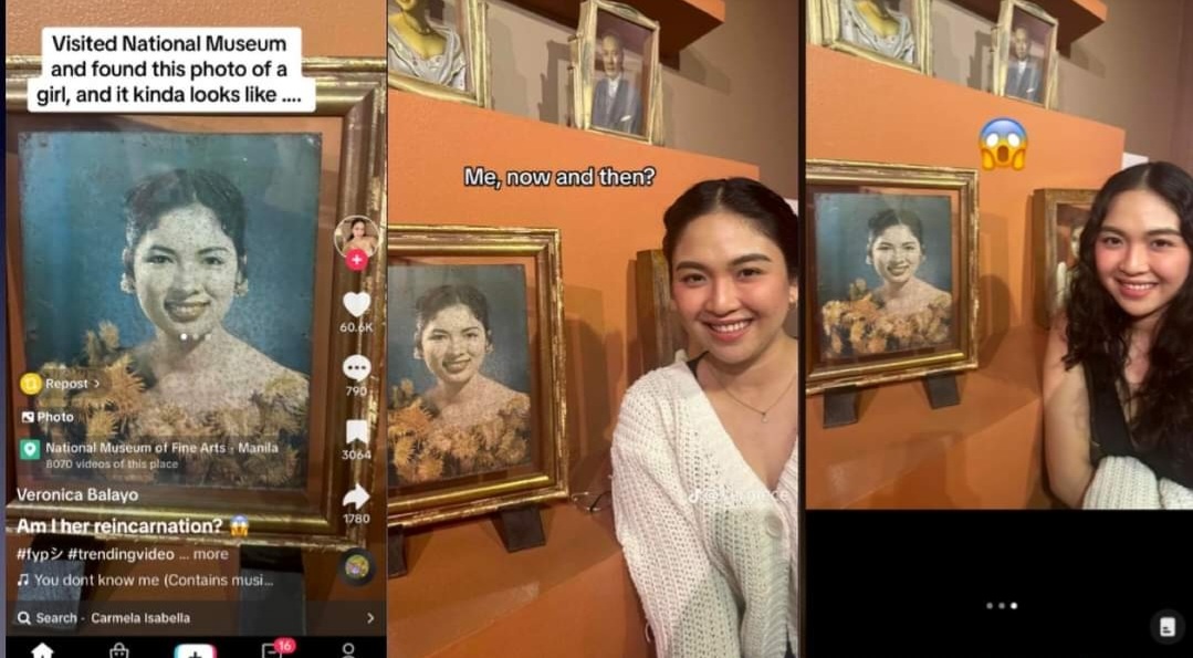 TikTokerist kamukha ng nasa portrait sa National Museum, reincarnation?