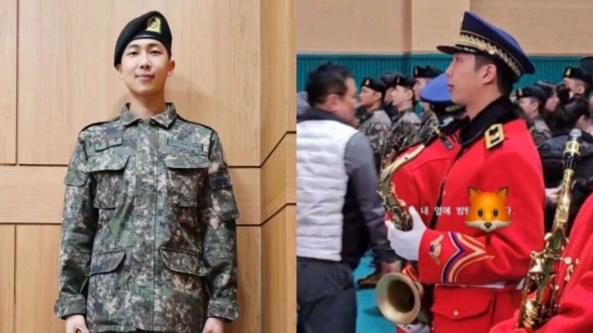 BTS RM naka-military band uniform at may saxophone viral na