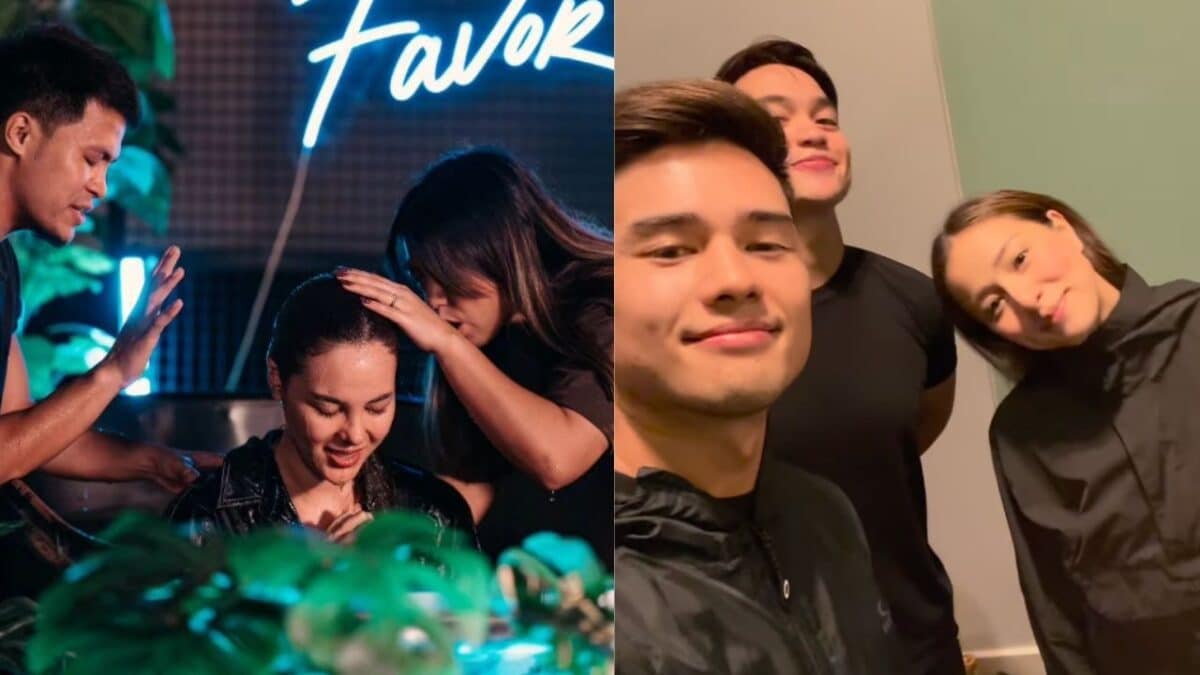 Catriona, Marco, Cristine ibinandera ang 'love' sa Diyos, muling nagpabinyag