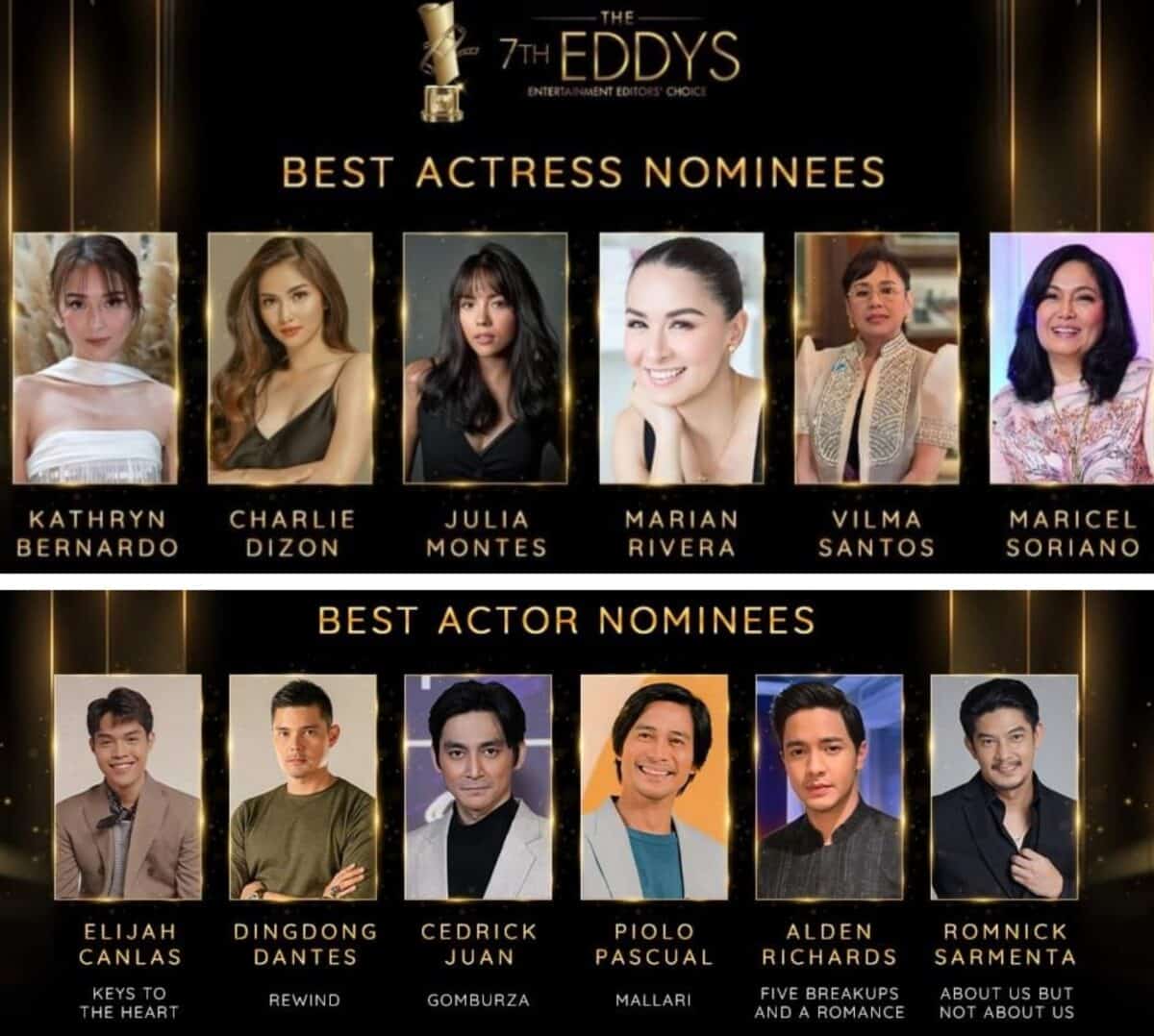 Vilma, Maricel, Marian, Kathryn, Julia, Charlie bakbakan sa 7th EDDYS