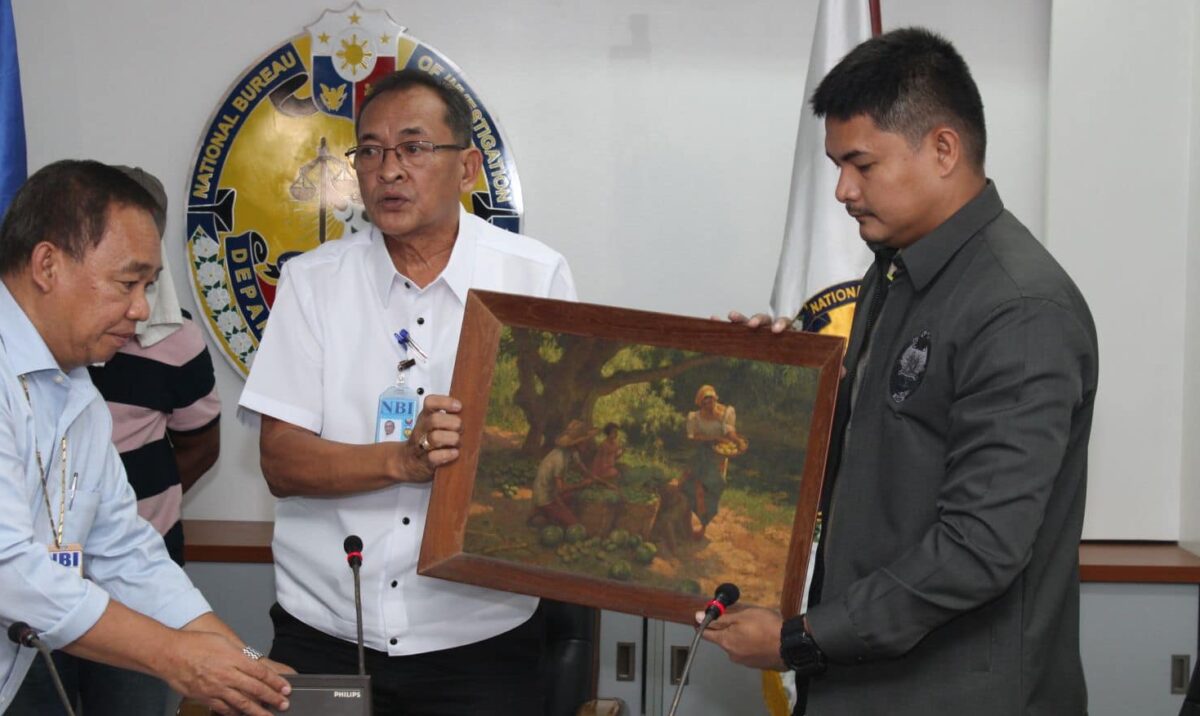 Nawalang painting ni Amorsolo natagpuan na, 2 suspek huli –NBI