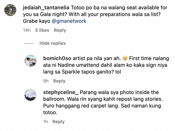 Nadine Samonte hindi nakapasok sa GMA Gala 2024, wala sa guest list?