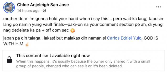 Chloe sinagot ang ina ni Carlos Yulo; Angelica ‘wish’ maayos ang isyu sa anak