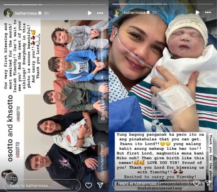 Kristine Hermosa nanganak na, Oyo Sotto proud dad sa Baby No. 6