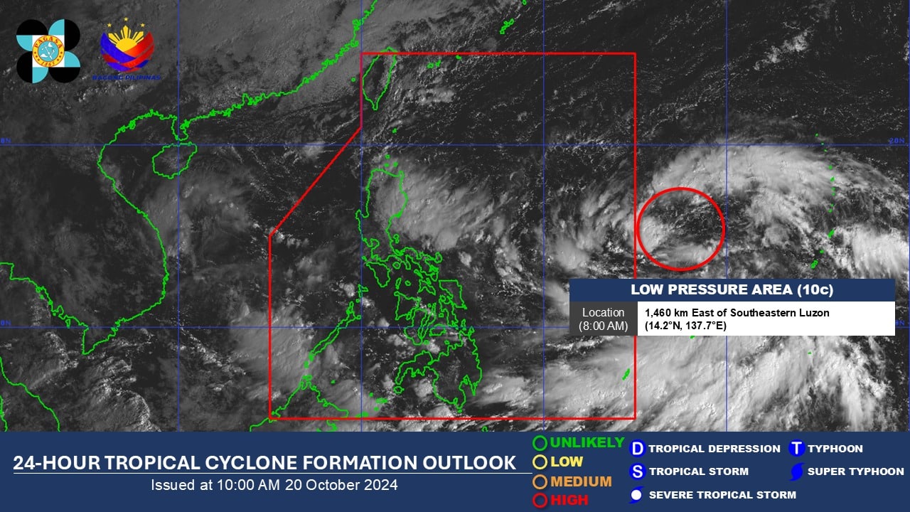 LPA posibleng pumasok sa bansa anumang oras, aasahang magiging bagyo