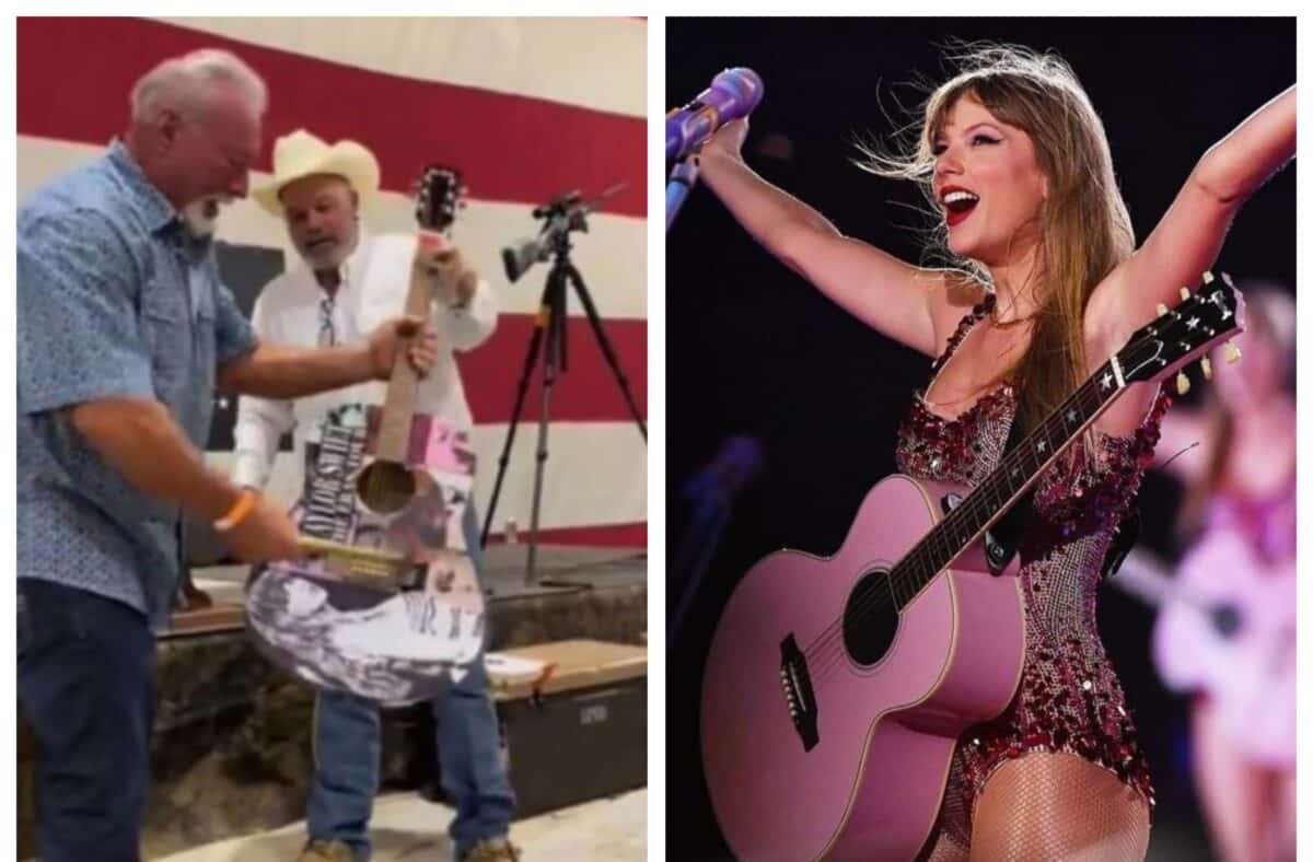 Gitarang pirmado raw ni Taylor Swift minartilyo ng lalaki sa auction