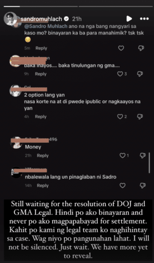 Sandro ‘waiting’ pa sa pasya ng DOJ laban sa 2 kinasuhan: ‘Hindi ako binayaran!’