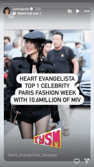 Heart no. 1 sa ‘top celebrity’ list ng Paris Fashion Week, Pia pangatlo