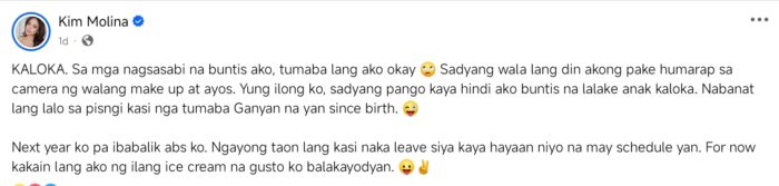 Kim Molina sa chikang buntis siya: ‘Please lang ‘wag niyo pangunahan!’