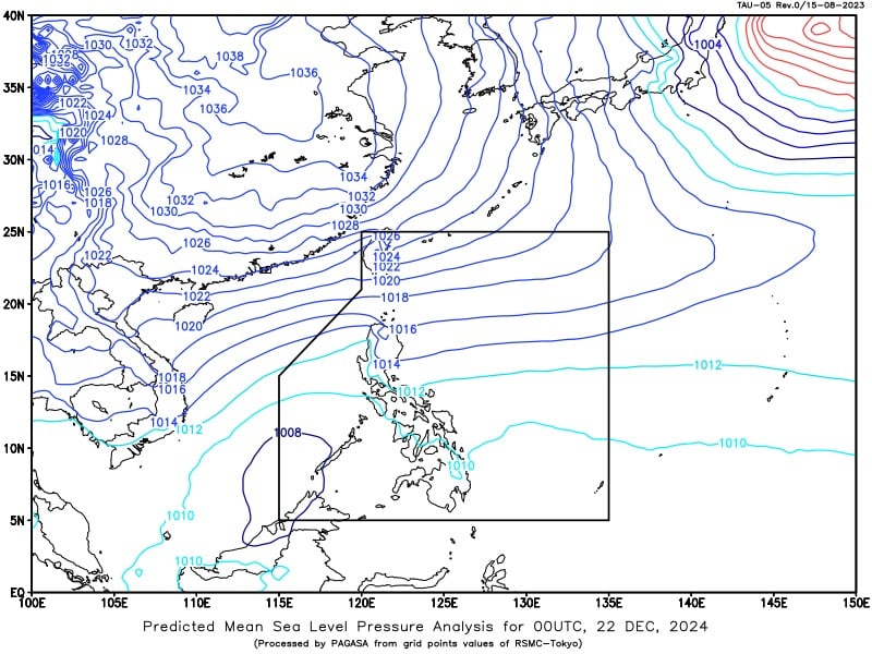 Bagyo posibleng pumasok sa bansa anumang oras ngayong araw (Dec. 22)