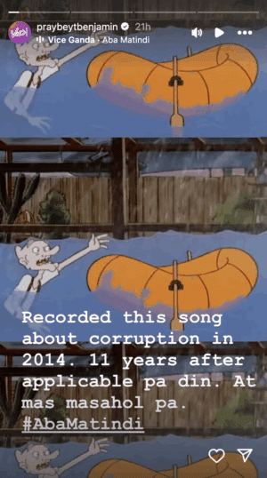 Vice napa-throwback sa 2014 song, tungkol sa korapsyon: 'Applicable pa rin!'