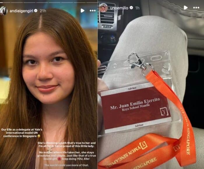Ellie kinatawan ng Pinas sa Yale Model UN sa Singapore, Andi proud nanay